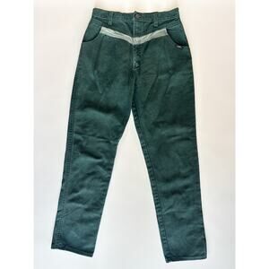 Vintage Ozark Mountain Green High Rise Bareback Jeans Western Boho 90's Cowgirl